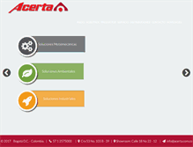 Tablet Screenshot of acerta.com.co